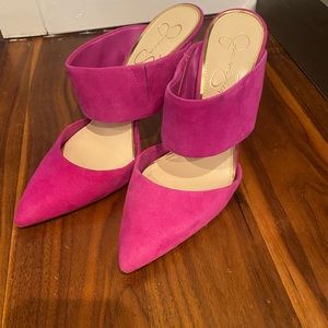 Jessica Simpson hot pink heels